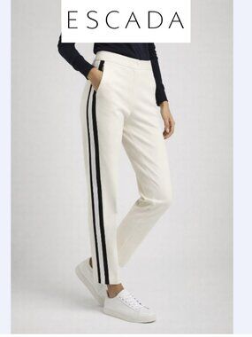 ESCADA WHITE/BLUE STRIP PANTS! NWT 🆕🆕🆕